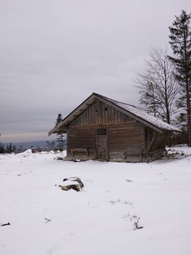 Zasněžená krajina Brd.